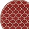 Homeroots 8 ft. Round Red & Ivory Trellis Indoor & Outdoor Area Rug 388664 - alternate 3